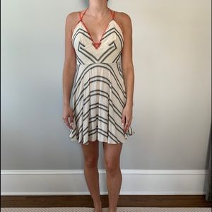Ecote black and white striped mini dress